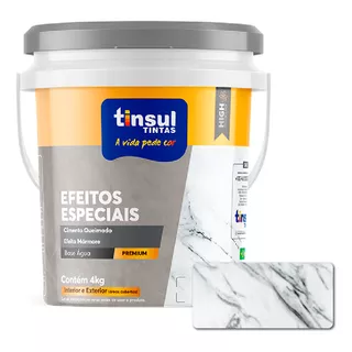 Revestimiento Acrílico Para Pared Efecto Marmol Tinsul - 4kg Color Blanco