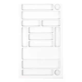 Cubiertero Organizador Grande Premium Softtouch Blanco 82x48