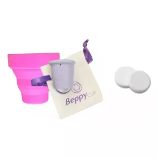 Copa Menstrual Beppy + Vaso Y Pastillas Esterilizadoras
