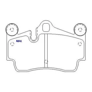 Pastilha Freio Traseira Porsche Cayenne 4.5 2002 Até 2007