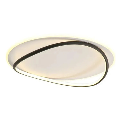 Lámpara Plafón Aplique Led 44w Luz Desing Negro 40cm Negro