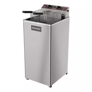 Fritadeira Elétrica Óleo 1 Cuba 30 Litros 8000w 220v Cor Inox