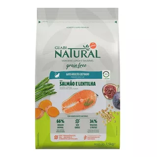 Ração Guabi Natural Grain Free Gatos Castrados (7,5 Kg) F