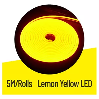 Neon Led Flexible 12v 5mt Exterior 120led/mt Mayorled Color De La Luz Amarillo