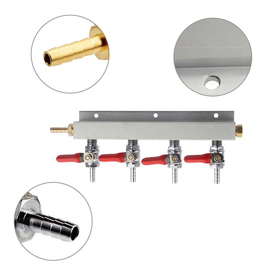 Distribuidor De Co2 4 Para Lineas De Cerveza Articulo Nuevo 