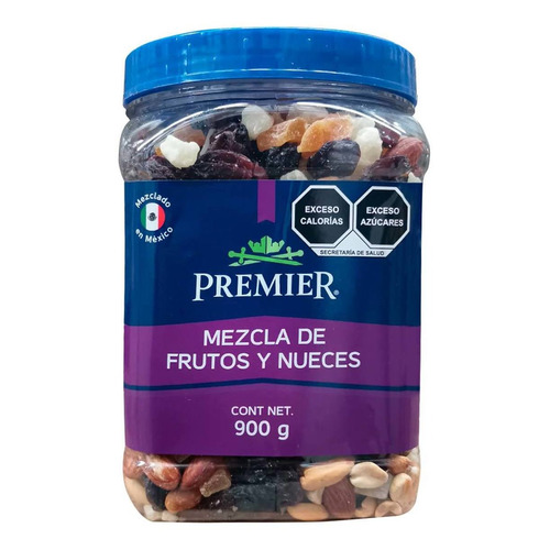 Mezcla Frutos Y Nueces Premier Vitrolero De 900g