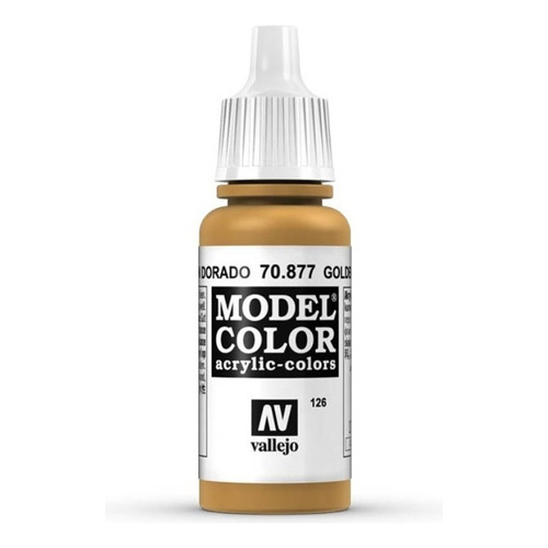 Vallejo Model Color 17ml Pintura Acrílica Color 126 Marrón Dorado 70.877