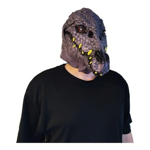 Mascara Dinosaurio Látex Ideal Para Hora Loca Halloween Color Morado