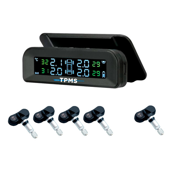 Tpms Auto 4 Sensores Internos + Sensor Para Rueda De Auxilio