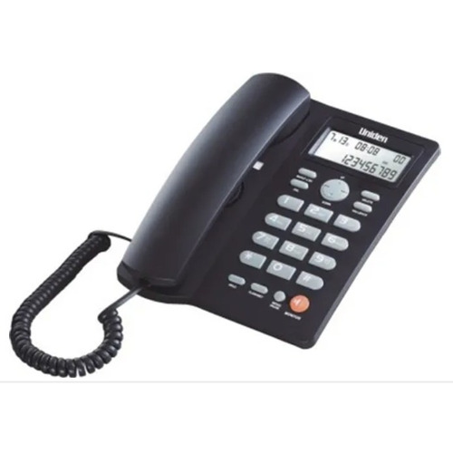 Teléfono Fijo Sobremesa Con Visor Manos Libres Uniden As7413 Color Negro