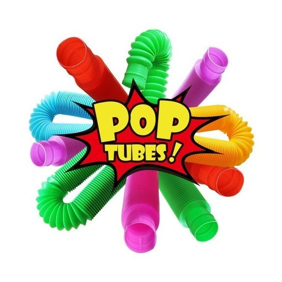 Pop Tubes Creativos Tubos Sensorial Mediano Pack X 6
