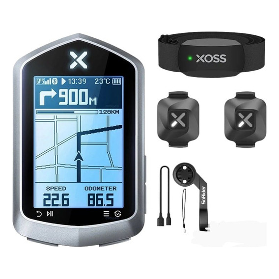 Ciclo Computador Xoss Nav + Plus Sensor Vel Cadenc Cardíaco 