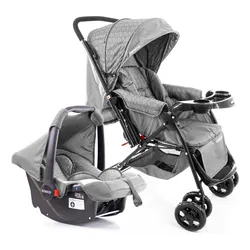 Conjunto Travel System Reverse Duo Cinza Rajado Cosco Kids no Mercado Livre com oferta e cupom de desconto