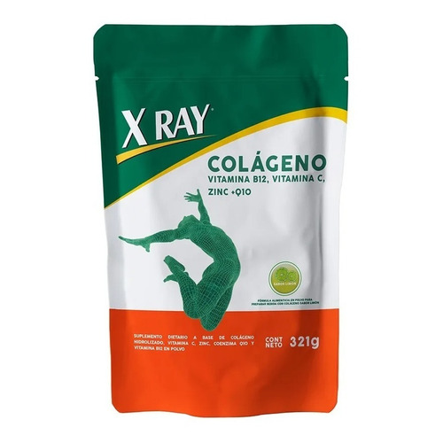 X Ray Colágeno Vitamina B12 Vitamina C Zinc Y Q10 Polvo 321g Sabor Limón