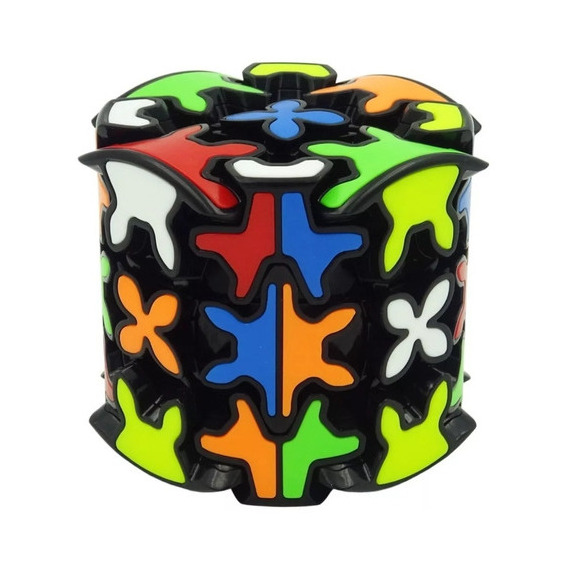 Cañón de engranaje Magic Cube de 3 x 3 x 3 x 3 con marco de engranaje Qiyi, color negro