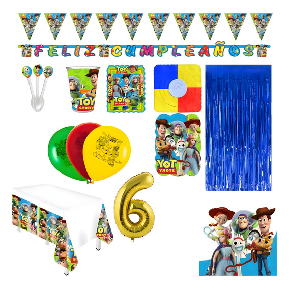 Kit Infantil Decoración Fiesta - Toy Story X20 Invitados