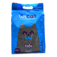 Areia Higienica Para Gatos Wicat Tofu Carvão De Bambu 2,1kg