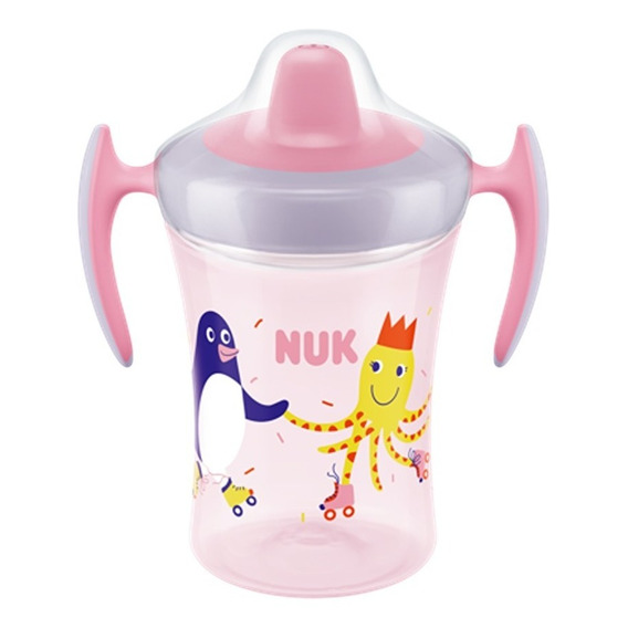 Nuk Vaso Evolution Trainer Cup 6m+ - Pingüino Rosa