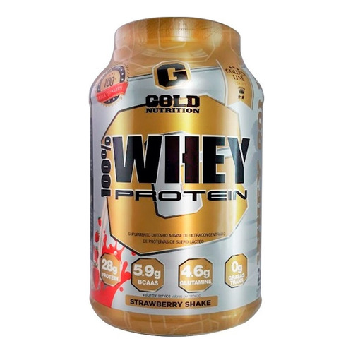 Whey Protein Gold Nutrition Proteina 1kg Masa Muscular Sabor Frutilla