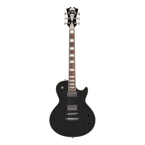 Guitarra eléctrica D'Angelico Premier SD single-cutaway de caoba black con diapasón de palo de rosa