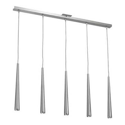 Colgante 5 Luces Konos Acero Led Base Lineal 20405ac Rd 