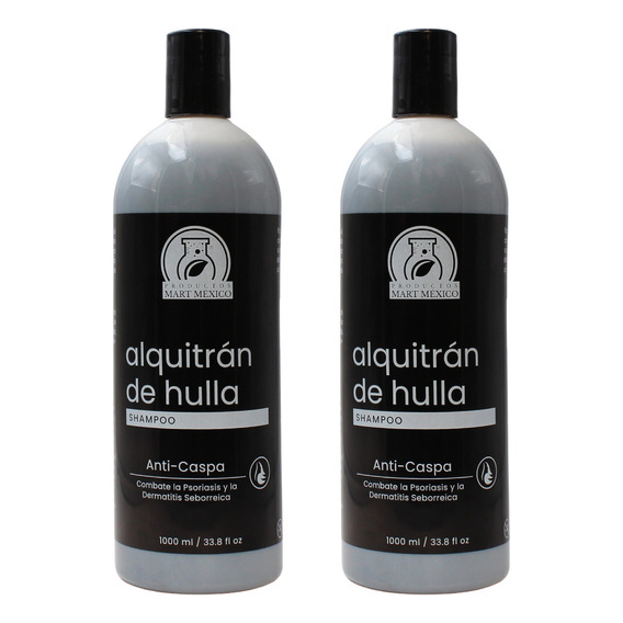  Shampoo Alquitrán De Hulla 2 Piezas (1 Litro C/u)