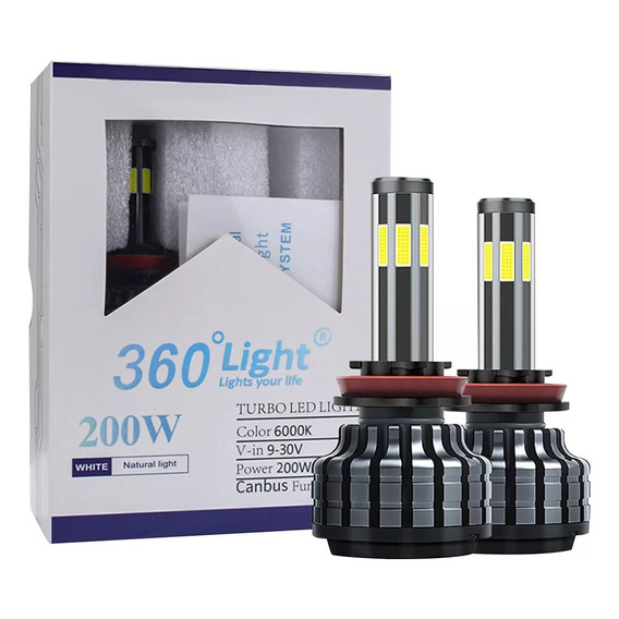 Luces Autos Led Iluminar Por 360 Grados H1 H3 H4 H7 H8 H11