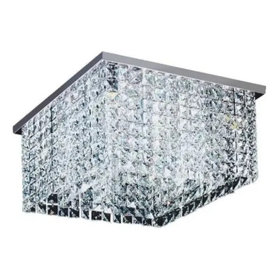 Plafon Recto 6luces 9000/6 40x40cm G9 Caireles Caireles Y Base Cromada