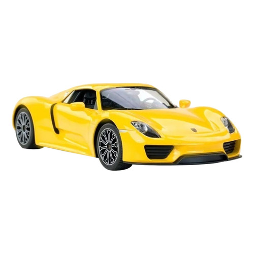 Auto de carrera a control remoto Rastar 918 Spyder Porsche 1:14 amarillo