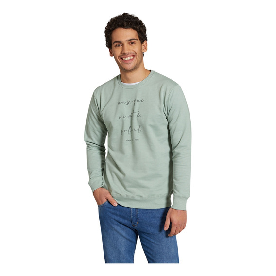 Buzo Devré Estampado Verde Hombre 70d043