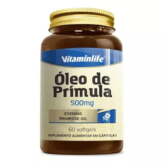 Óleo De Prímula - 60 Softgels - Vitaminlife Sabor Sem Sabor