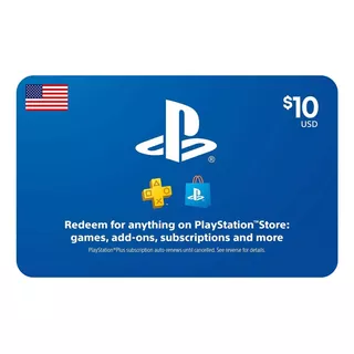 Gift Card Psn Playstation Sony Digital 10 Usd