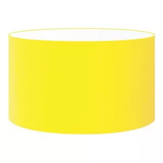 Cúpula Abajur Cilín Vivare Cp-8025 Ø50x30cm - Bocal Europeu Cor Amarelo Amarelo