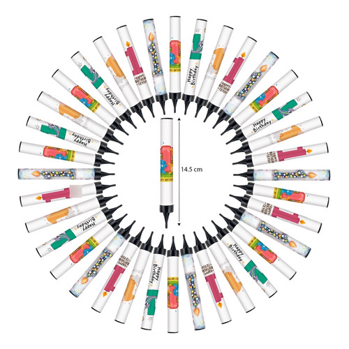 25 Pzas Vela Mágica De 14.5cm Números Chispa Fría