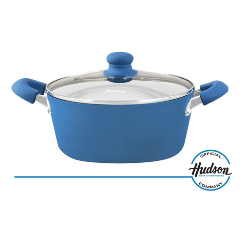 Cacerola Ceramica Hudson 24 Cm Induccion Color Azul