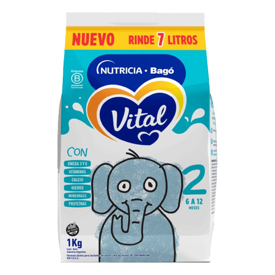 Leche En Polvo Vital 2 Pack 1kg Bolsa