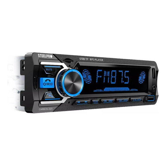 Autoestereo Usb Aux Control Steelpro Carbon 323  75w X 4
