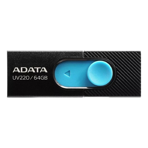 Memoria USB Adata UV220 64GB 2.0 negro y azul