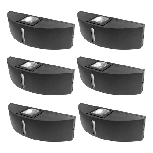 Pack X 6 Aplique Pared Difusor Interior Bidireccional Negro