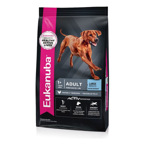 Alimento Eukanuba para perro adulto de raza grande sabor mix en bolsa de 15kg