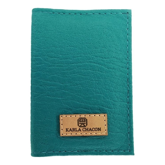 Tarjetero Mini Billetera Delgada Pequeña Unisex Karla Chacon Color Menta