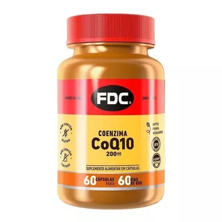 Fdc Coenzima Coq10 200mg 60 Cáp Importado Usa