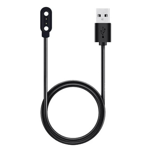 Cable cargador USB compatible con el reloj inteligente Colmi P45, color negro