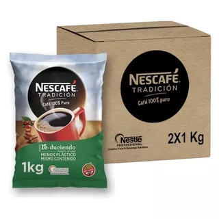  Nescafe Tradición 100% Café Soluble 1000g - Caja 2 X 1kg