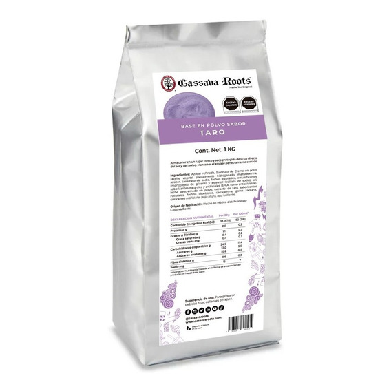 Base En Polvo Sabor Taro Cassava Roots 1 Kilo