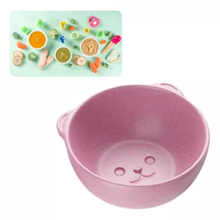 Bowl Tigela Pratinho Bambu Refeição Bebê Urso Lúdico 650ml 