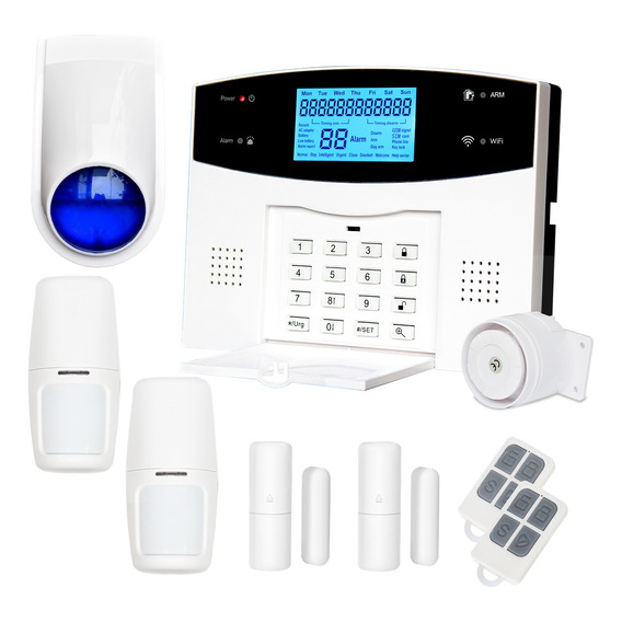 Kit 4s Alarma Domiciliaria Casa Inalámbrica Celular Wifi Gsm