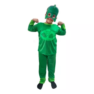 Disfraz Gekko Pj Mask Manga Larga Héroes En Pijamas