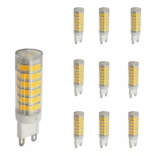 10 Lampada Led Halopin G9 7w Lustres Pendent Brancoamarelo Cor Da Luz Branco-quente 110v/220v