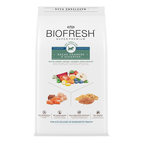 Alimento Biofresh Super Premium para perro cachorro de raza grande y gigante sabor mix en bolsa de 15kg